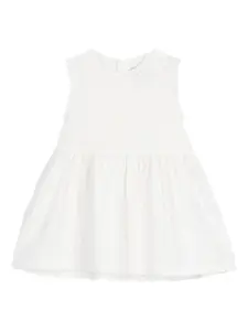 Платье без рукавов с люверсами Petit Bateau, белый