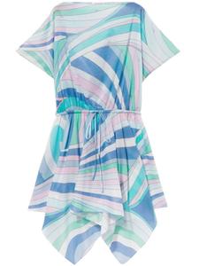 PUCCI платье мини с принтом Iride, синий