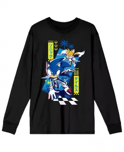 Мужская рубашка Tails Black с длинным рукавом - XXL Sonic The Hedgehog, черный