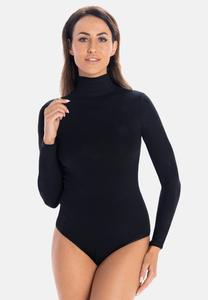 Боди Teyli Langärmeliger halber Rollkragenpullover für Frauen Camille, черный