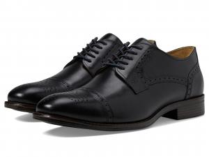 Оксфорды Johnston & Murphy Lewis Cap Toe, Black Full Grain Leather