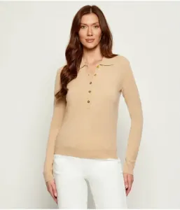 Шерстяной свитер regular fit Elisabetta Franchi, бежевый