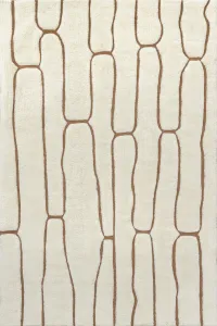 Коврик из новозеландской овечьей шерсти Nazco Abstract nuLOOM, 76x244 см, песчаный серый