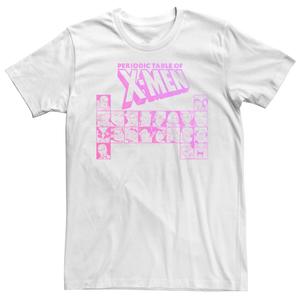 Мужская футболка с короткими рукавами и графикой «Марвел» Периодическая таблица Людей Икс Licensed Character