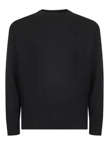 Свитер в рубчик с круглым вырезом D4.0, черный