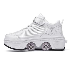 Высокие повседневные кроссовки Unisex, увеличивающие рост, износостойкие OFF-WIERAH, белый