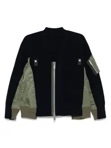 Кардиган со вставками Sacai, синий