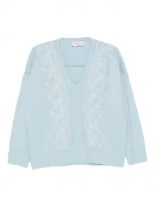 Свитер с V-образным вырезом Ermanno Firenze, синий