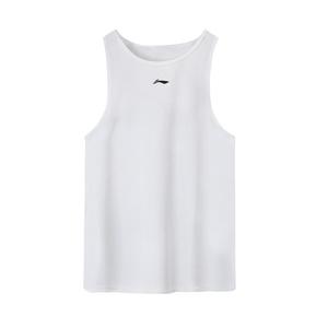 Безрукавка спортивная повседневная с логотипом, майка без рукавов, унисекс LINING, White[Comfortable Fit/Moisture-Wicking]