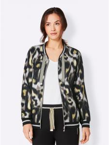 Куртка из модальной вискозы светло-серого цвета с лимонным принтом creation L