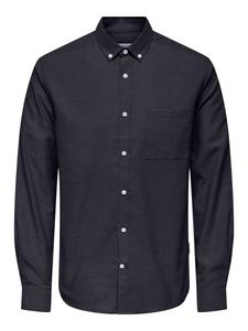 Рубашка Slim Fit на пуговицах Only & Sons Alvares, темно-синий