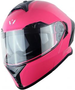 Шлем мотоциклетный 1Storm LED-X90, розовый