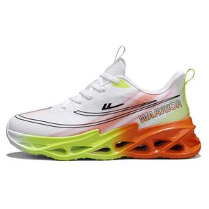 WARRIOR Амортизирующие сбалансированные легкие низкие кеды мужские черные синие зеленые белые оранжевые желтые, цвет White Orange Yellow