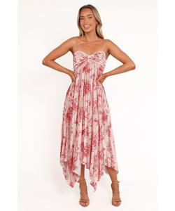 Женское платье Vikki - красное с цветочным принтом Petal and Pup, Red