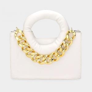 Двусторонняя сумка-тоут и кроссбоди из искусственной кожи FASHNZFAB, белый