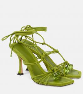 Босоножки из замши с декором Jemma 90 Jimmy Choo, Matcha