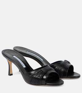 Ebakmu 70 кожаные мюли Manolo Blahnik, 0015 Blck