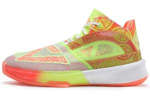 Баскетбольные кроссовки Surfing The Big Triangle 1.0 для мужчин, среднего размера, флуоресцентно-красные/флуоресцентно-зеленые Peak