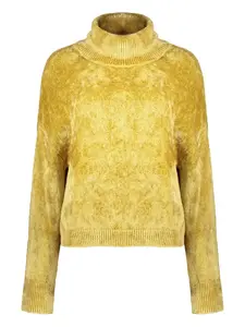 Джемпер с высоким воротом и длинными рукавами Herno, желтый