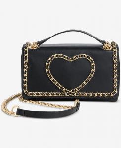 Миниатюрная сумка через плечо Ajae с цепочкой в форме сердца INC International Concepts, Deep Black