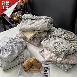 Luolai Home Комплект постельного белья из 3 предметов (простыня 160х230 см), цвет Combination Chart, лен