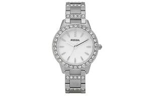 FOSSIL Женские наручные часы кварцевые на стальном браслете с белым циферблатом 34 мм
