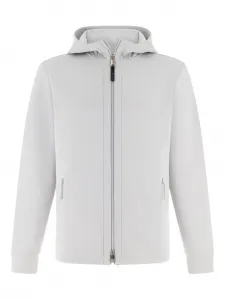 Свитер на молнии с капюшоном Boggi Milano, серый