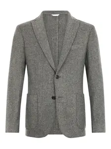 Пиджак с узором в елочку Boglioli, серый
