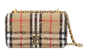 Сумка Lola Lola из хлопка с шерстью Наплечная сумка Кроссбоди Мини Женская Коричневая Burberry