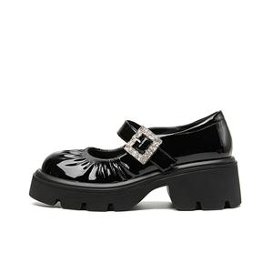 Туфли Мэри Джейн на массивном каблуке для женщин Hotwind, Black