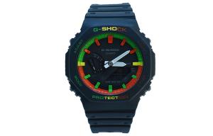 Часы Casio G-Shock Analog-Digital 2100 Series, арт. GA-2100-1A1, черный/черный светофор