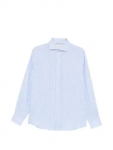 Полосатая рубашка Brunello Cucinelli, синий