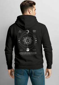 Худи Neverless BACKPRINT SUN MOON , Schwarz/Anthracite