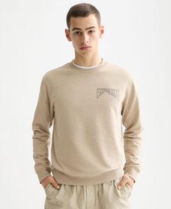 Мужская толстовка с круглым вырезом и логотипом SCOTCH & SODA, Plaza Taupe