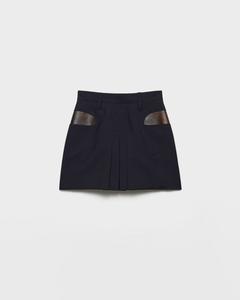 Мини-юбка из детского мохера Prada, темно-синий