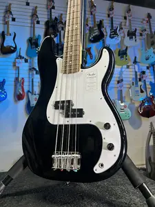 Бас-гитара Fender Standard Precision, черный корпус, грифа из лавра, подлинная сделка! 233 GET PLEK’D!