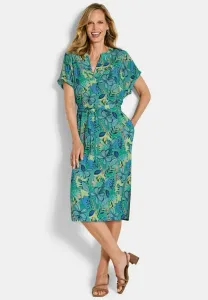 Mit bindegürtel day dress Goldner, Sage Patterned