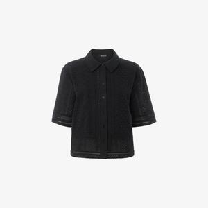 Рубашка Whistles с вышивкой на пуговицах, черный