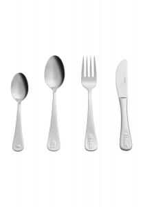 Детский набор столовых приборов, 4 шт Leonardo, серебро