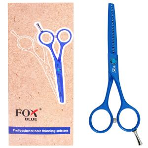 Профессиональные парикмахерские ножницы FOX синего цвета, точная стрижка, не повреждаются, острые и прочные, тефлоновое покрытие