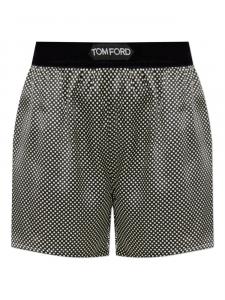 Шорты для отдыха в горошек TOM FORD, черный