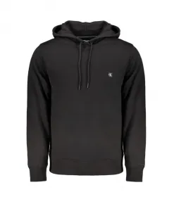 Черная хлопковая толстовка с логотипом Calvin Klein, черный