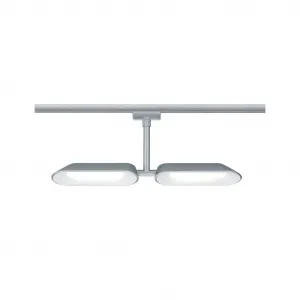 Светильники системы рельсов URail рельсовый спот Dipper 2x650лм 2x8Вт 2700K 230В матовый хром, белый 1 шт., регулировка яркости, одиночный спот Paulmann, Chromfarben/weiß