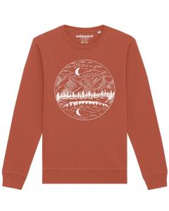 Свитер Watapparel Sweatshirt Mountains by night, светло-коричневый