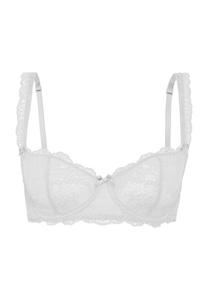 Женский кружевной бюстгальтер-балконет с бантом Aubade, белый