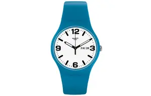 Унисекс белые часы 41mm SUOS704 SWATCH, синий