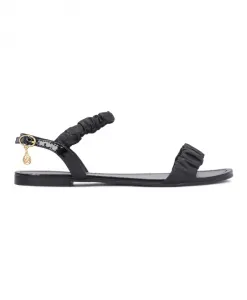 Босоножки с оборками на ремешках Kazar, черный