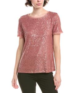 Топ с пайетками Anne Klein, розовый