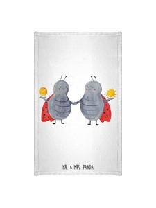 Mr. & Mrs. Panda Туалетное полотенце для гостей, знак зодиака Близнецы, без засечек, белого цвета