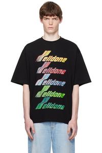 Футболка с разноцветным логотипом We11Done, черный